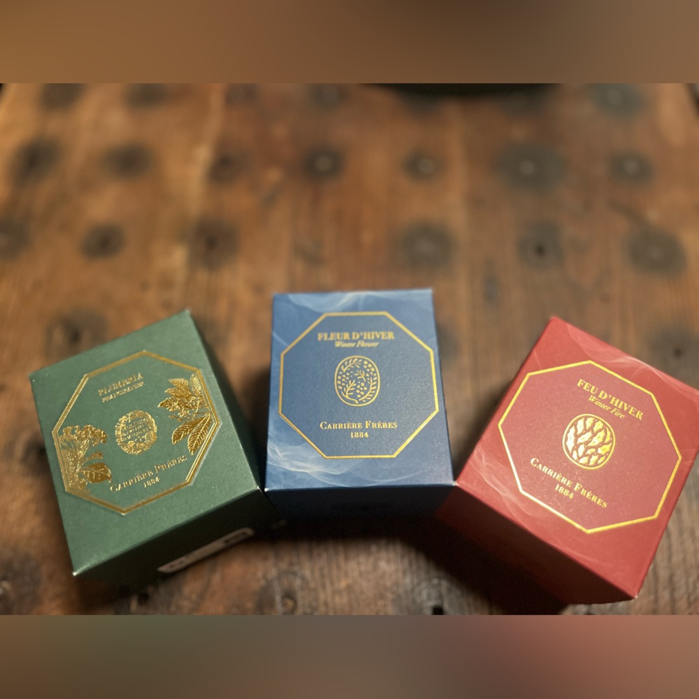 New - set of 3 CARRIERE FRERES candles - Picture 1 of 7